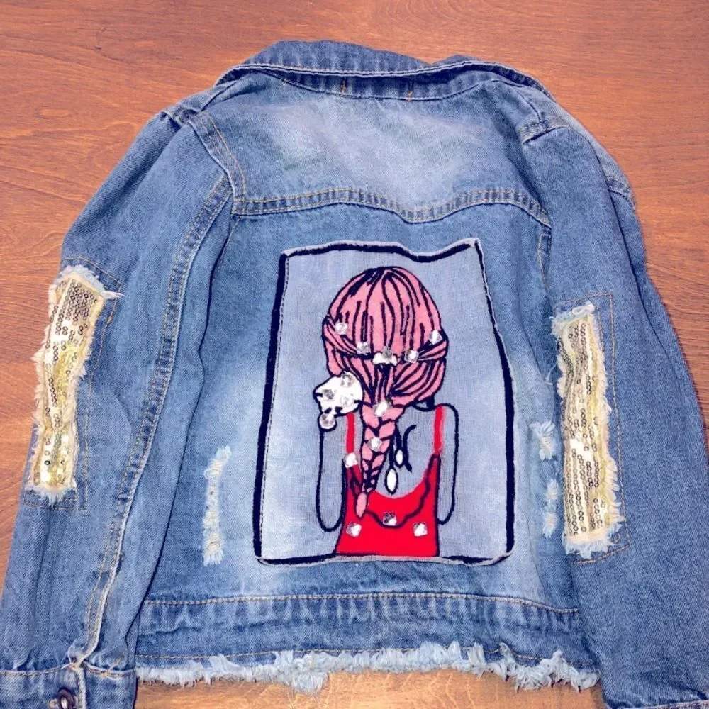 Alisa Style Girls 3-4 T Denim Jacket